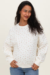 Pink Ditsy Floral Maternity Sweatshirt