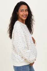 Pink Ditsy Floral Maternity Sweatshirt