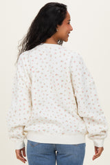 Pink Ditsy Floral Maternity Sweatshirt