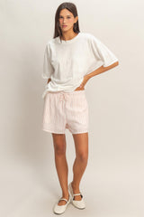 White Vintage Wash Raw Edge Pocket T-Shirt