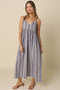 Multicolor Striped Sleeveless Maxi Dress