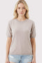 Grey Crew Neck Solid Sweater