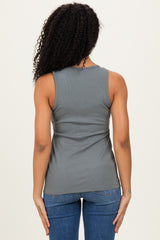 Charcoal Sleeveless Nursing Tank Top