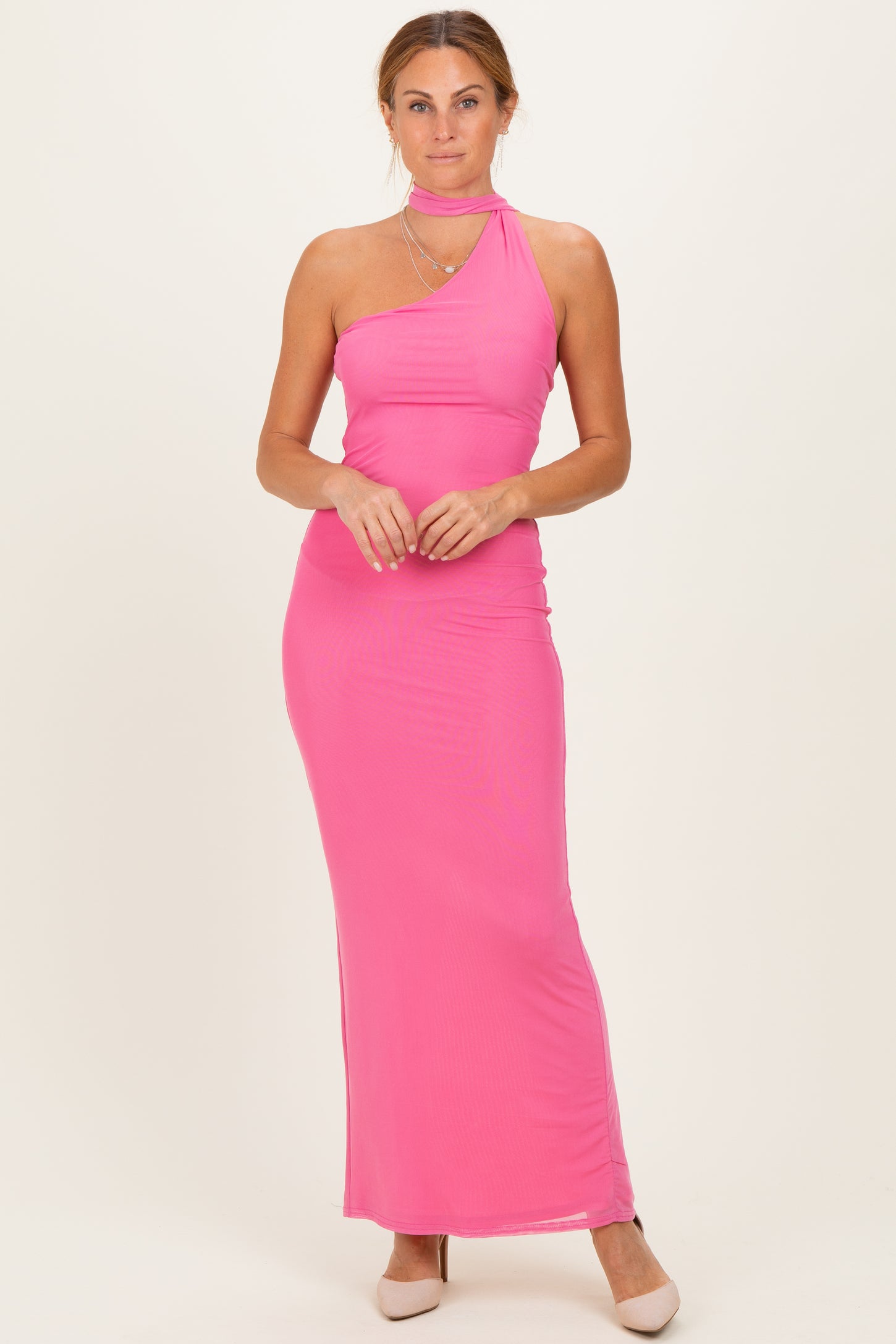 mesh halter maxi dress ASOS DESIGN mesh halter maxi dress with draped sash detail in lime