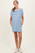 Blue Striped Maternity T-Shirt Mini Dress