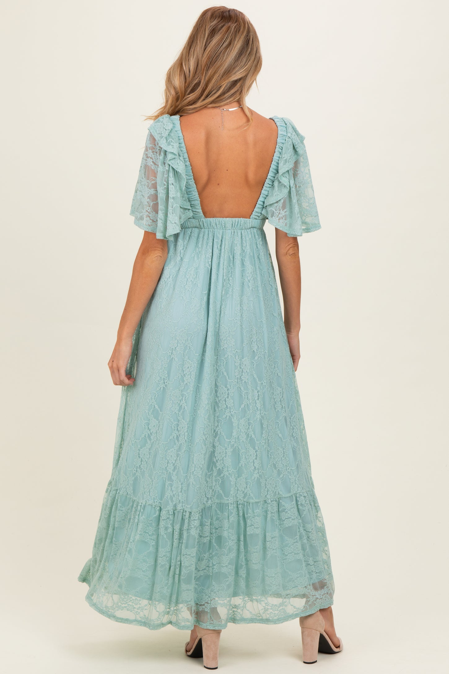 aqua lace tiered dress Aqua Lace Tiered Maxi Dress Liquorish Online