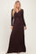 Brown Long Sleeve Maxi Dress