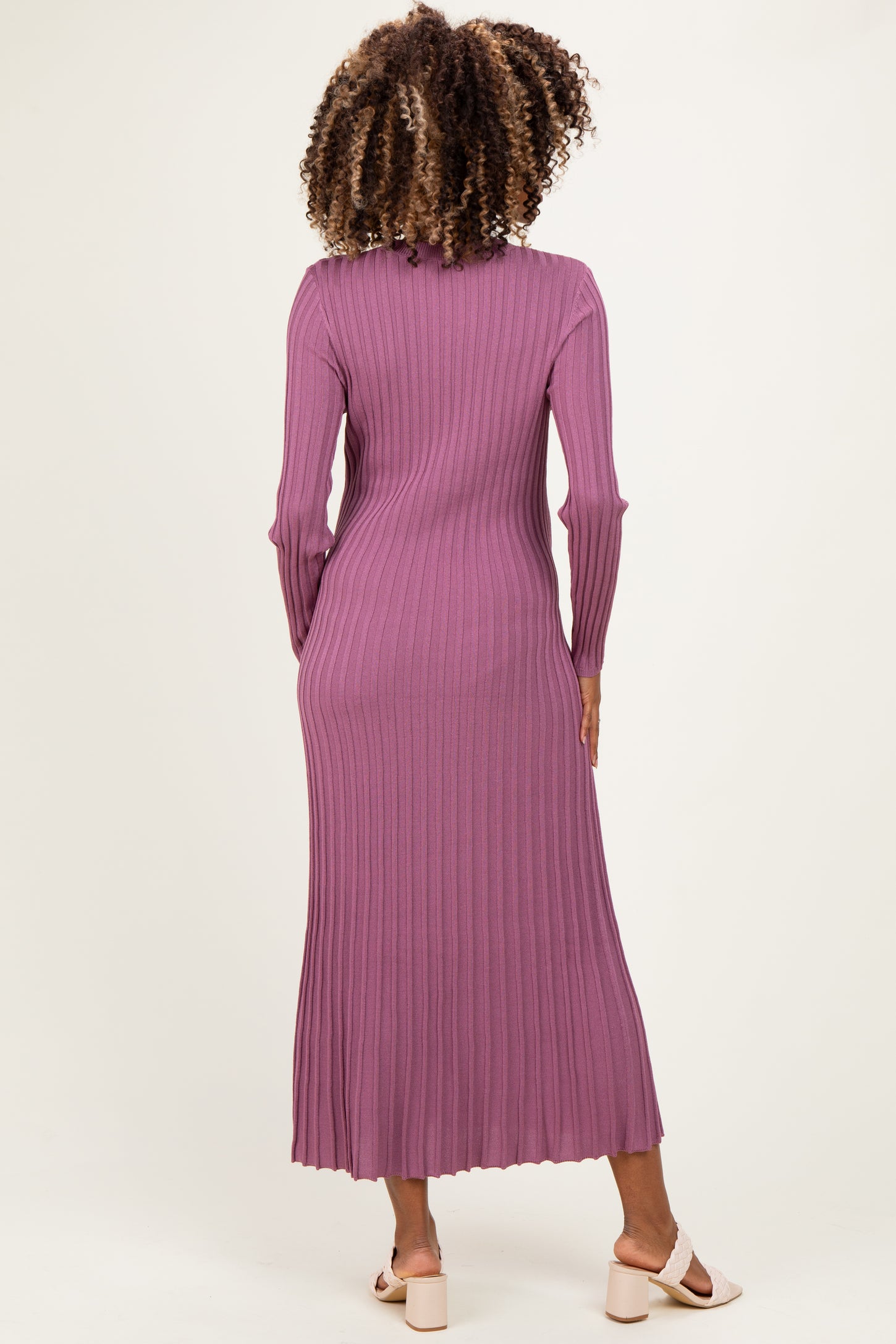 midi long sleeve maternity dress Lucille Knit Maternity Midi Dress Dark Teal L