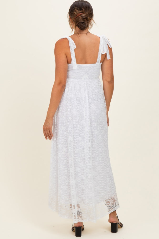Ivory Sleeveless Lace Maternity Maxi Dress Ivory Sleeveless Lace Maternity Maxi Dress