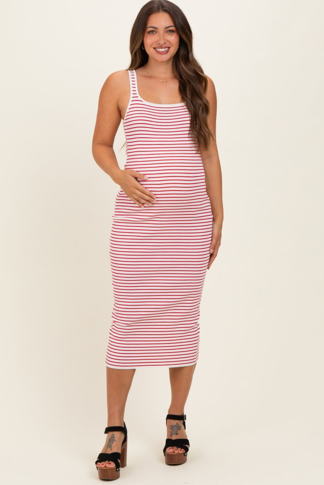 red and pink striped dress Starlight Midi Pup Pixie Maxi Dress Lela Rose - Orchid Pink