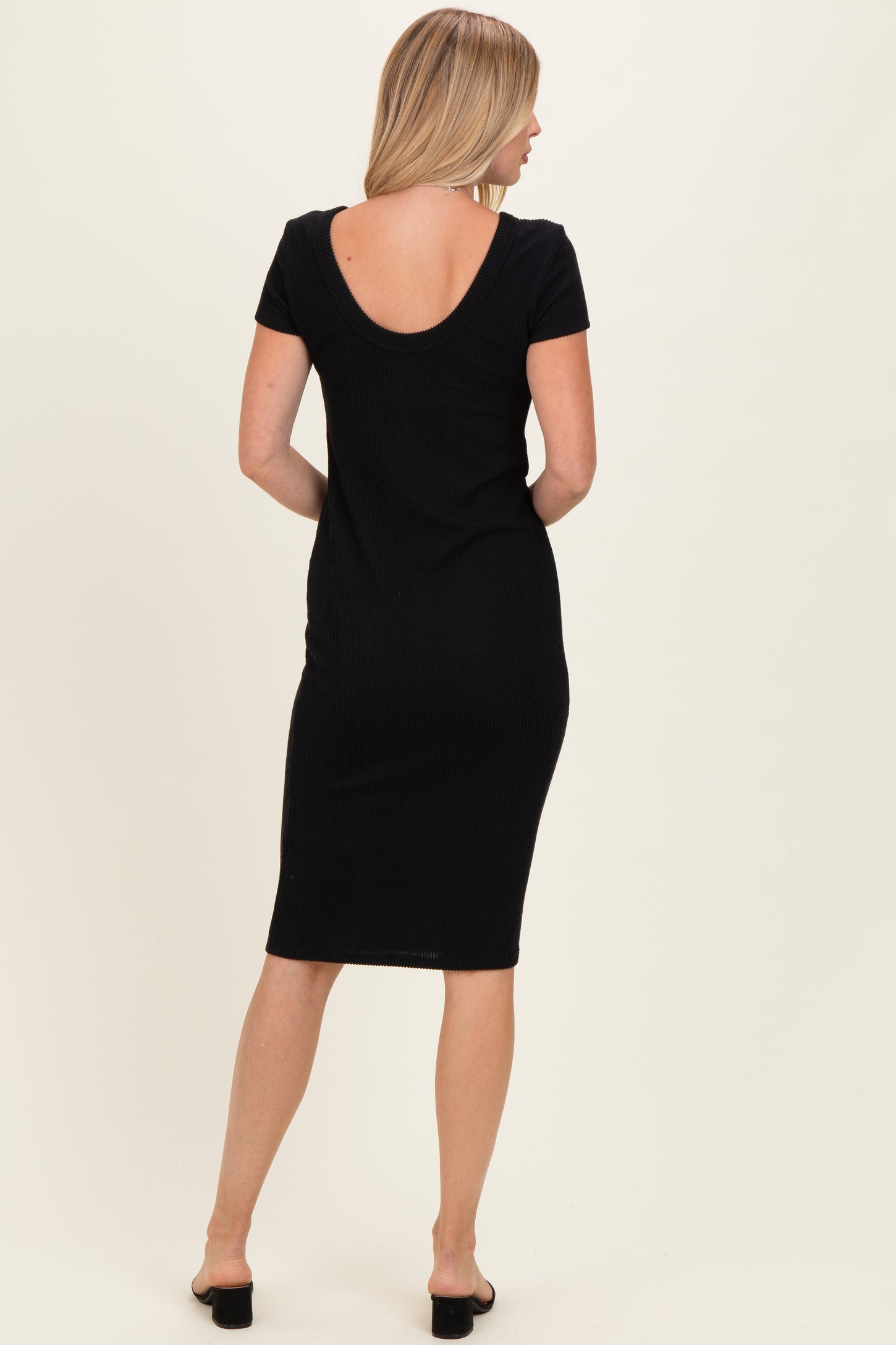 short sleeve ribbed bodycon dress Ribbed Polo Short Sleeve Bodycon Mini Dress, Taupe / S