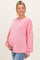 Pink Oversized Cutout Back Maternity Sweatshirt