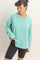 Turquoise Oversized Cutout Back Sweatshirt