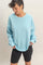 Light Blue Oversized Cutout Back Sweatshirt