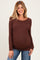 Brown Soft Knit Ruched Maternity Top