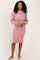Pink Rib Knit Mock Neck Mock Neck Nursing Dress