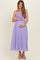 Lavender Shoulder Tie Maternity Midi Dress