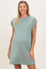 Desert Sage Cap Sleeve Maternity Mini Dress