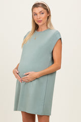 Desert Sage Cap Sleeve Maternity Mini Dress