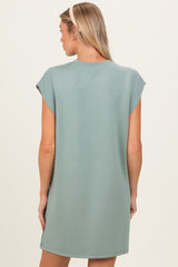 Desert Sage Cap Sleeve Maternity Mini Dress