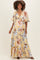 Yellow Floral V-Neck Maternity Maxi Dress
