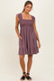 Plum Smocked Tiered Mini Dress