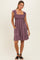 Plum Smocked Tiered Mini Dress