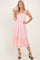 Light Pink Sleeveless Lace Maxi Dress