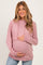 Pink Double Layer Long Sleeve Maternity Nursing Hoodie