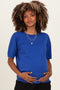 Royal Short Sleeve Basic Knit Maternity Top