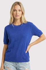 Royal Short Sleeve Basic Knit Top