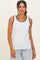 White Stitch Detail Sleeveless Top