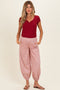 Red Striped Patch Pocket Maternity Pants