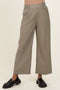 Olive Elastic Waistband Maternity Trousers