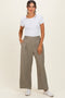 Olive Elastic Waistband Trousers