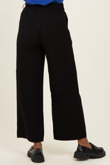 Black Elastic Waistband Maternity Trousers