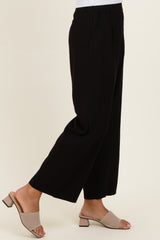 Black Elastic Waistband Trousers