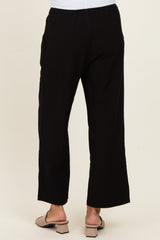 Black Elastic Waistband Trousers