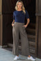 Mocha Elastic Waistband Maternity Trousers