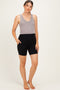 Black Pocket 6" Maternity Biker Shorts