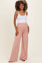 Dusty Pink Mineral Wash Wide Leg Maternity Pants