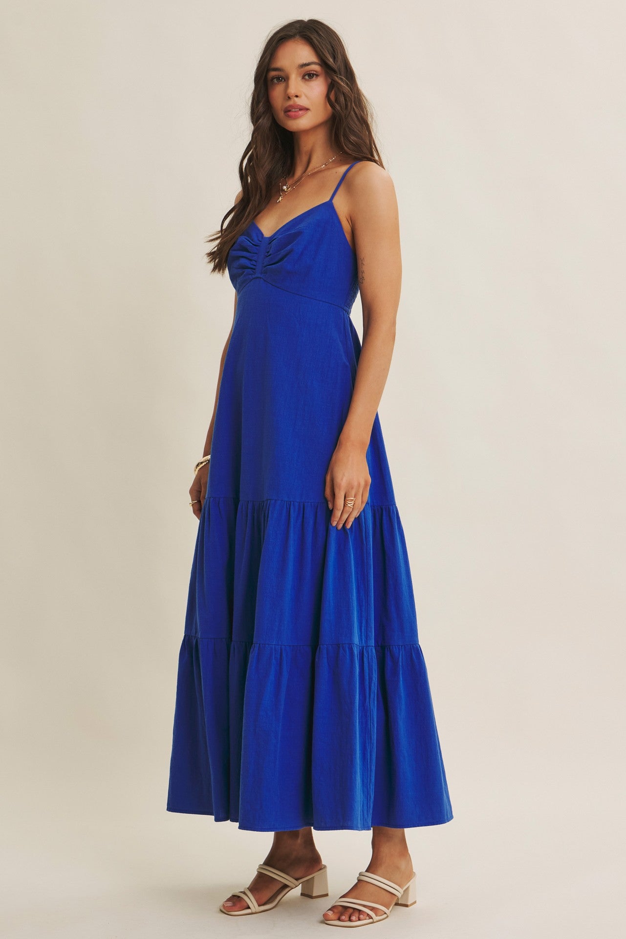 Royal Blue Tiered Maxi Dress