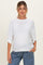 White Oversize Cut Sweater Maternity Top With Raw Edge