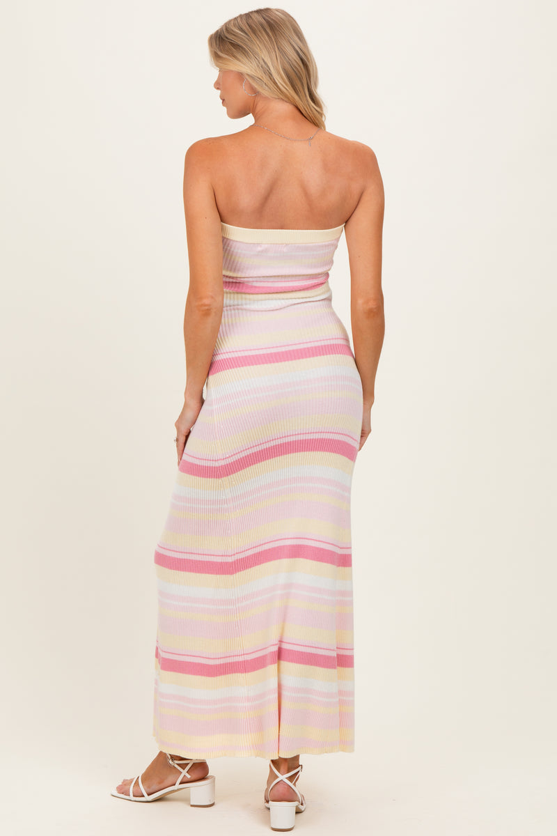 pink and white striped maternity dress Lyckli Blush Pink Summer Elegant Formal Picnic Holiday Pregnant Women Striped  Maternity Dress Casual Batwing Sleeve High Waist Button Modest Cottagecore