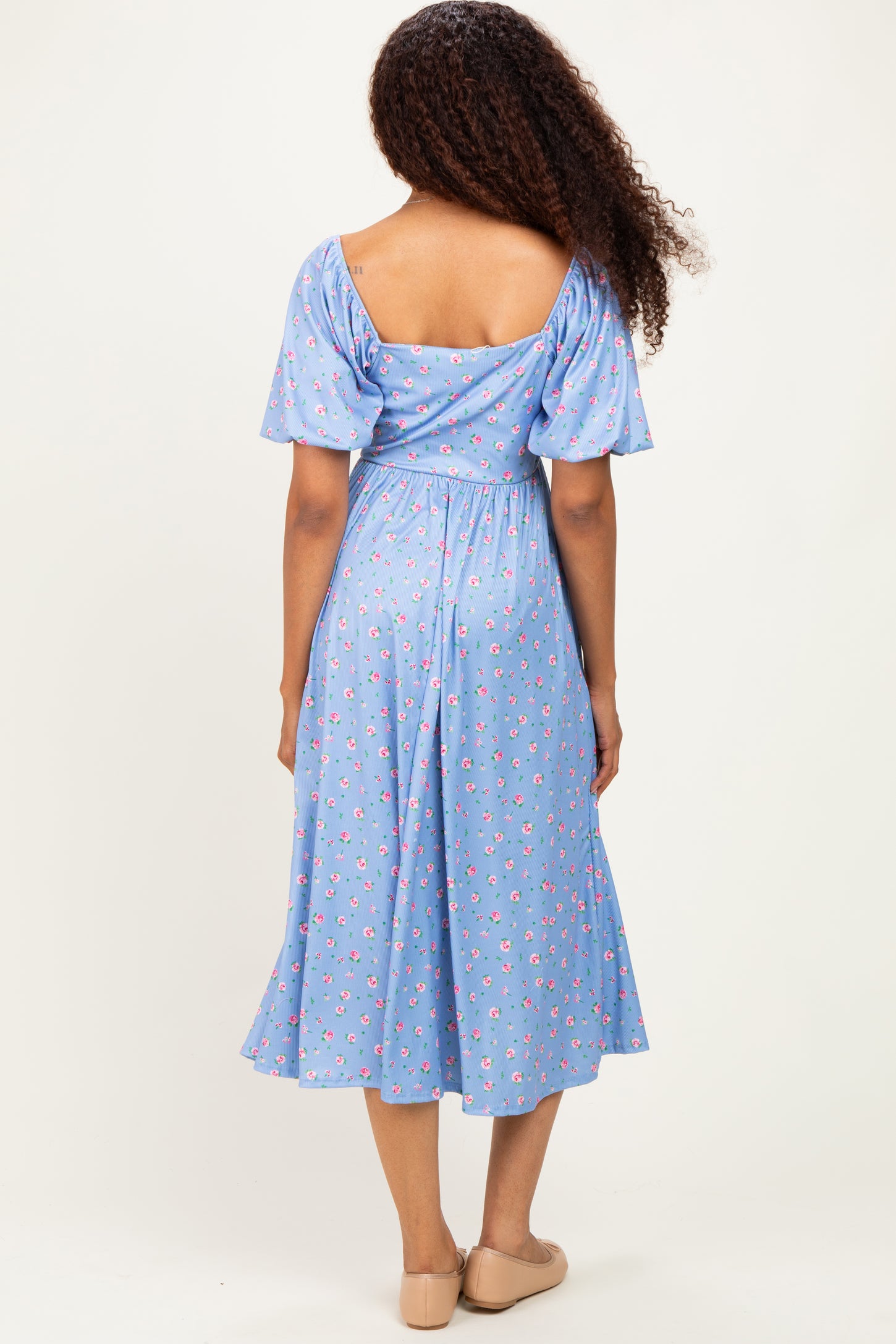 blue floral babydoll dress Blue & White Floral Corset Babydoll Mini Dress - Tropical Print | Sky to Moon