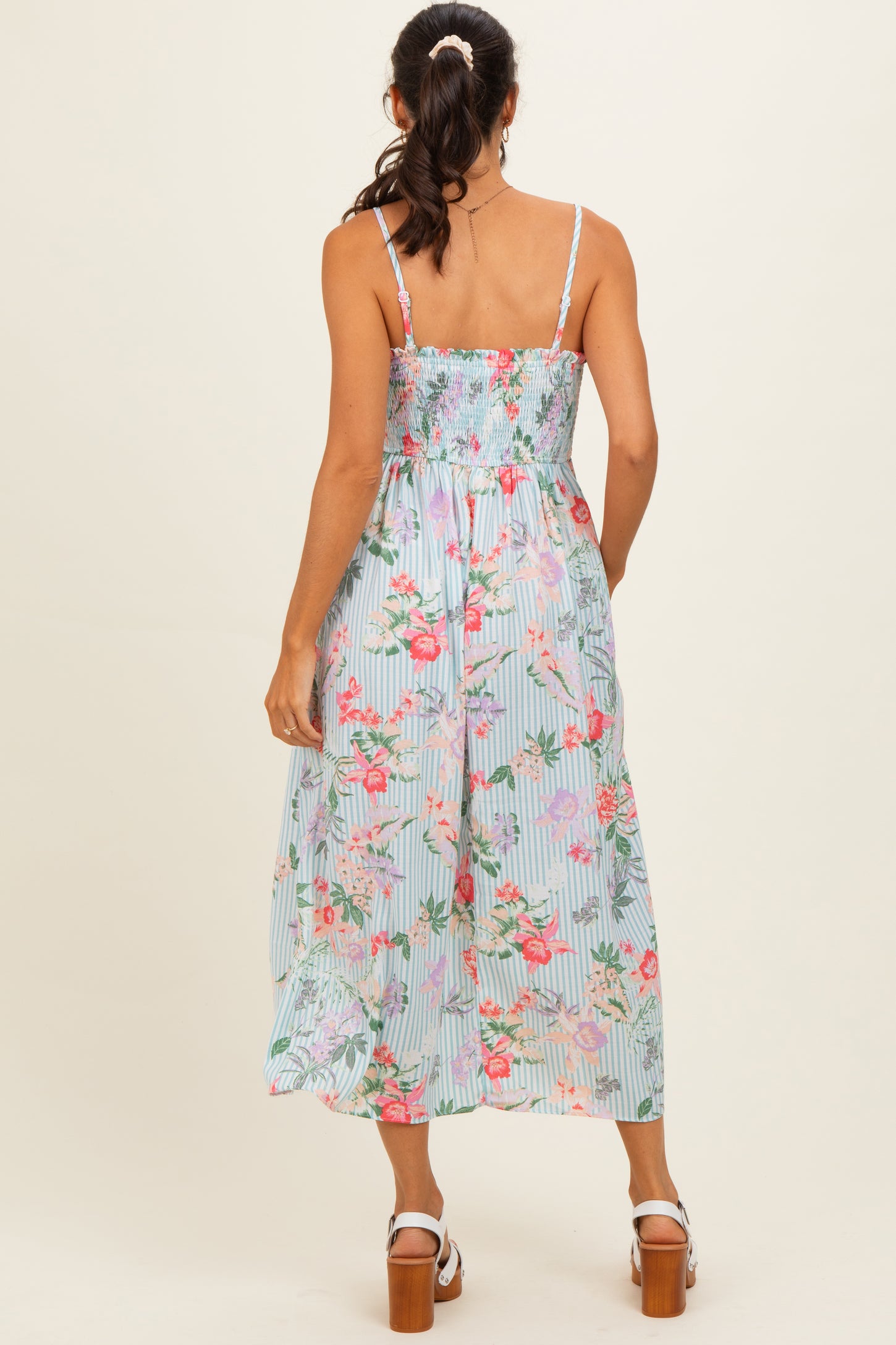 maxi dress ruched waist Sammi Ruched Waist Tied Back Maxi Dress White