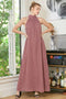 Mauve Halter Maxi Dress