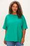 Green Plus Cotton Oversized Tunic Tee