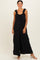 Black Ruffle Strap Wide Leg Jumpsuit