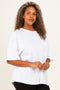 White Plus Cotton Oversized Tunic Tee